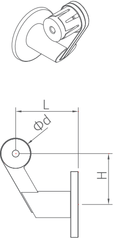 上墻扶手固定件