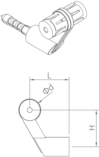 上墻扶手固定件